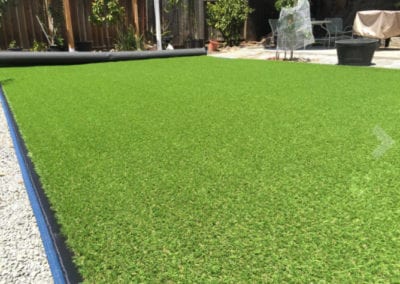 Artificial Grass landscaping in backyard