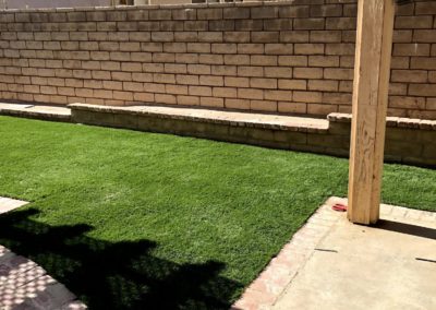 Artificial Grass landscaping in backyard