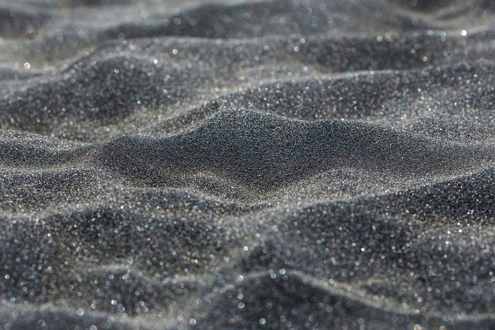 black Sand beach macro photography
